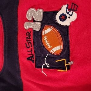 OKIE DOKIE Red & Navy Long Sleeve One Piece Size 6-9 months